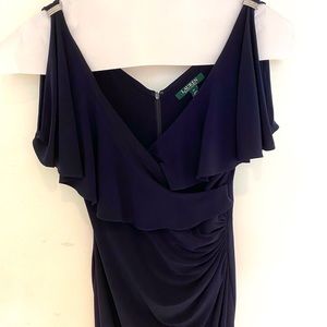 Ralph Lauren size 4P cocktail length dark Navy dress